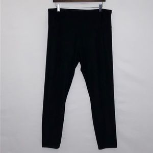 Intro. Love The Fit Faux Suede Leggings Tummy Control in Black - Size XL
